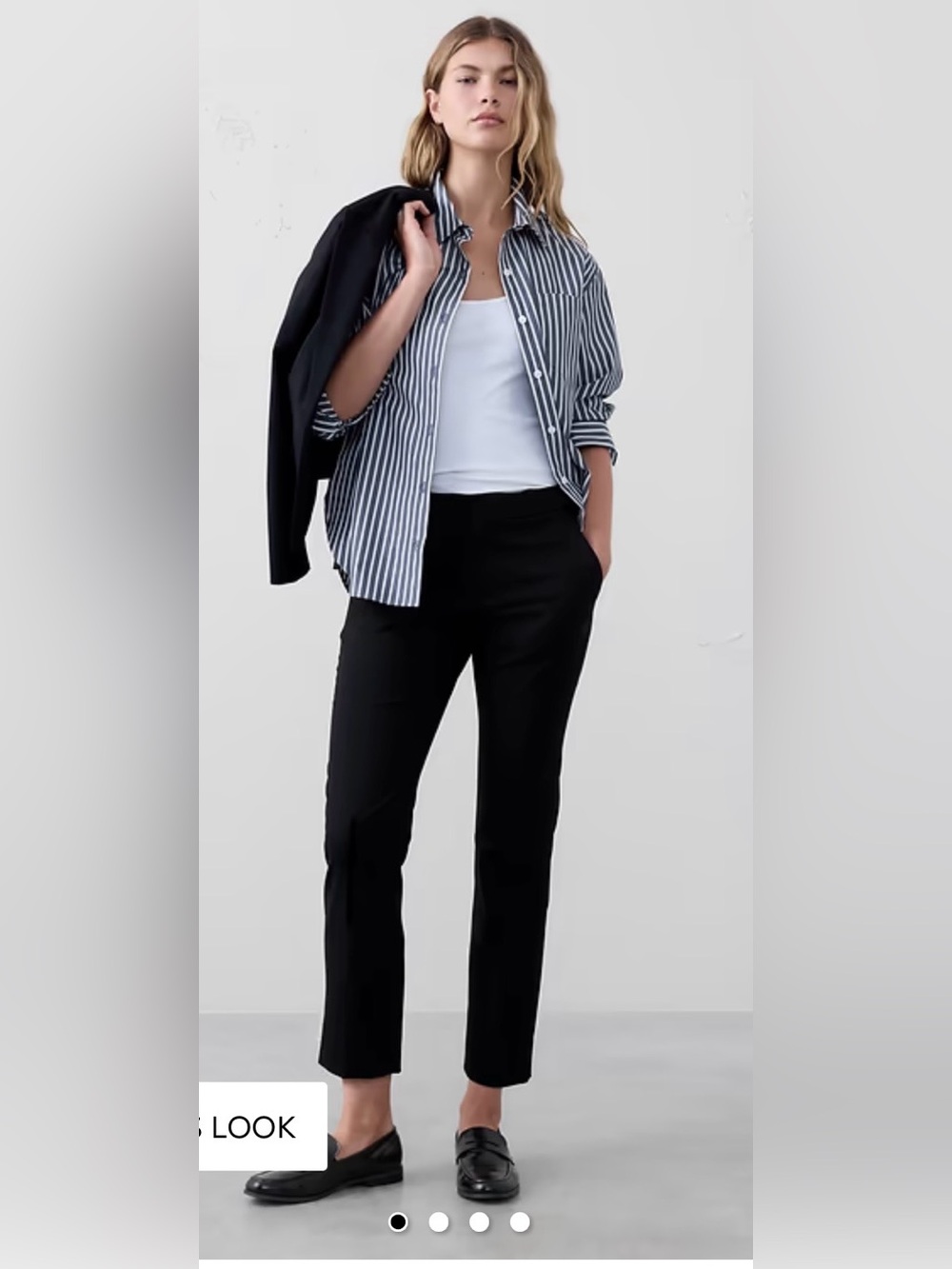 NWT-Banana Republic Factory Black Ryan Curvy Straight Ankle Pant, Size 10 Petite